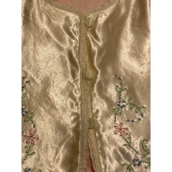 Vintage Infant Satin Embroidered Robe Jacket, Approx.3-6 months - Picture 4 of 7